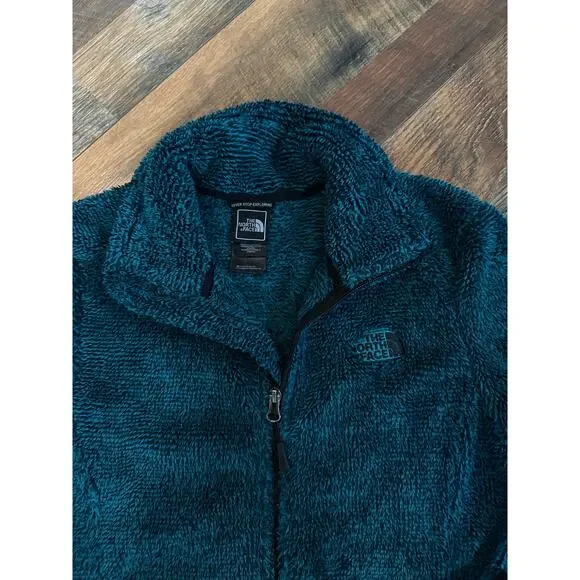 The North Face Osito Oso Full Zip Silken Fleece Jacket Sz Small Emerald Green - Picture 2 of 3